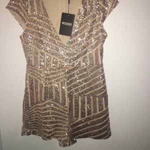 Misguided sequin romper